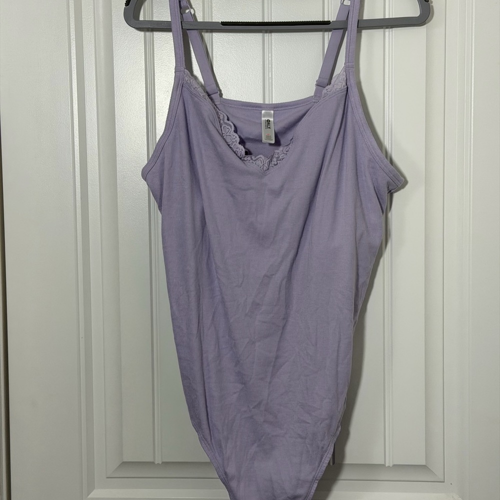 Old Navy Lavender Lace-Trim Camisole Bodysuit